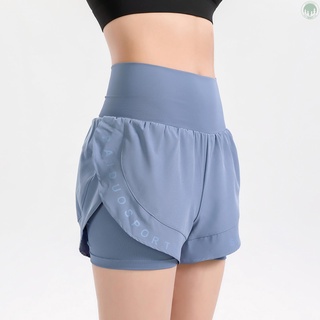 pantalones cortos deportivos 2 en 1 para mujer/pantalones cortos deportivos de secado rápido transpirables para correr fitness