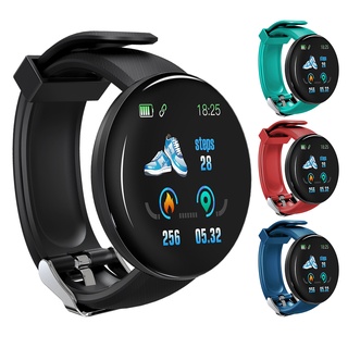Ready stock El monitor de presión arterial con monitorización de actividad deportiva con reloj inteligente D18 es resistente al agua para android e ios F yasuo (2)