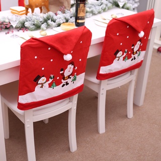 Fiesta de vacaciones decoración de navidad Santa Claus cena mesa silla sombreros cubiertas