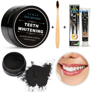 [winnie] dientes blanqueamiento de bambú carbón en polvo cepillo de dientes pasta de dientes cuidado oral