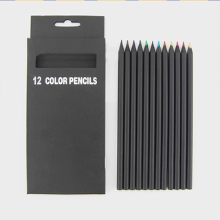 Madera 12 lápices de colores Set para escuela estudiante artista caso de dibujo Material lápices de colores Prismacolor pintura a mano plumas conjuntos (1)