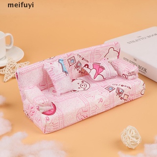[meifuyi] juego de sofá pequeño floral de tela floral con 2 almohadas accesorios para muñecas co439