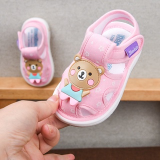 Bebé niño zapatos de bebé niñas sandalias de tela verano 0-2 años de edad 3 antideslizante zapatos de fondo suave (1)