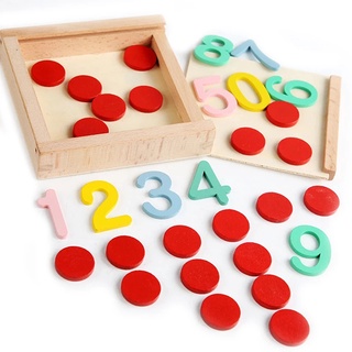 bebé contando matemáticas juguete de aprendizaje temprano números digitales coincidencia bloques de madera juguetes preescolares