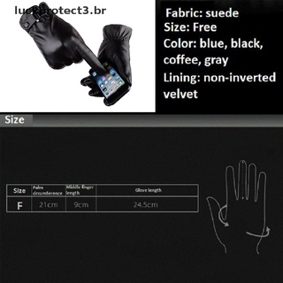 Luckprotect3.Br guantes De cuero Dedos Completos Para Motocicleta/manejar/pantalla táctil