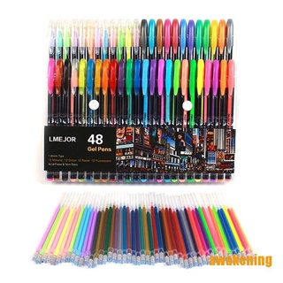 2/10/👻48 pzas set De bolígrafos Fluorescentes De Tinta en Gel De colores