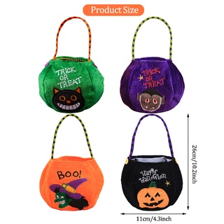 orget halloween trick o treat bolsas, halloween candy buckets tela tote bolsas de regalo co