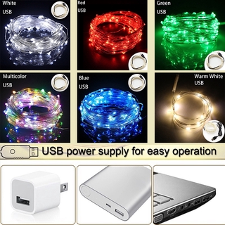 USB LED alambre de cobre cadena de luz de hadas (9)