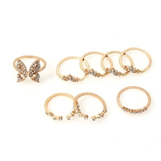 yolan 8 unids/set joyería mariposa anillos conjunto de compromiso circonita boho anillos boda fiesta moda regalos geométricos mujeres anillo de dedo (3)