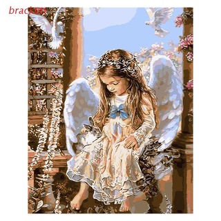 brackte Paint For Adults and Kids DIY Oil Painting Kits Pre-Printed Canvas Angel's Waiti