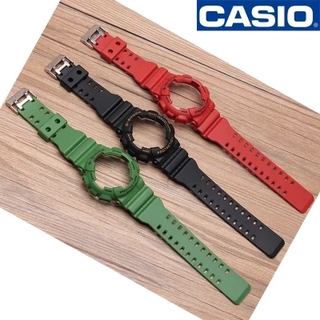 [juego De modelos] adecuado para Casio G-SHOCK correa + caja del reloj GA-110/100 GD120 correa de resina de goma correa deportiva impermeable