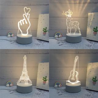 Lámpara LED 3D Creativa 3D Luces De Noche Novedad Ilusión 3D Mesa Para El Hogar Luz Decorativa (1)