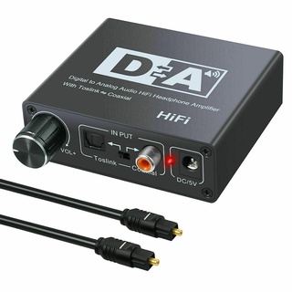 HIFI DAC Amp convertidor de Audio Digital a analógico decodificador de 3,5 mm AUX RCA amplificador adaptador Toslink salida Coaxial óptica DAC 24bit