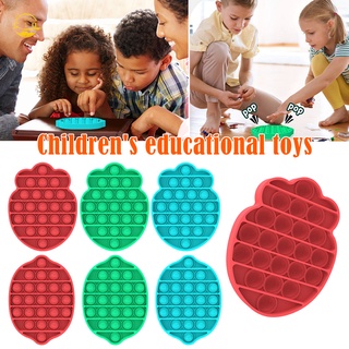 BMN escritorio sensorial juguete burbuja hasta aliviar el estrés multicolor forma de fruta rompecabezas juego para matar el tiempo