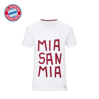 Bayern Munich Club Motto Casual camiseta blanca de algodón cuello redondo manga corta Top