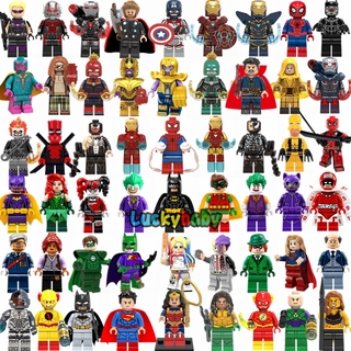 Lego Minifiguras avengers Marvel Super héroes Iron man Hulk Thor Spiderman Batman Building Blocks juguetes regalos