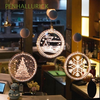 penhallurick 3d decoraciones de navidad novedad decoración del hogar luces de navidad para ventanas de pared al aire libre luces de hadas de interior de acrílico de navidad colgante de luz de ventanas