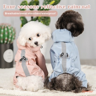 Otoño e invierno ropa de perro impermeable malla transpirable absorbente de sudor reflectante mascota impermeable para cachorro gato perro