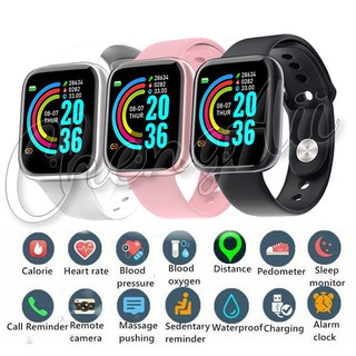 Y68 Smart Watch Bluetooth com Monitor Fitness Smartwatch