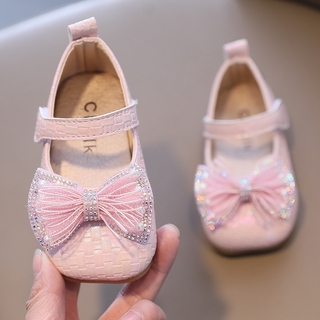 bebé zapatos de los niños 2021 primavera nueva princesa zapatos pisos mariposa nudo caliente en niñas chic dulce para fiesta zapatos de cuero niños