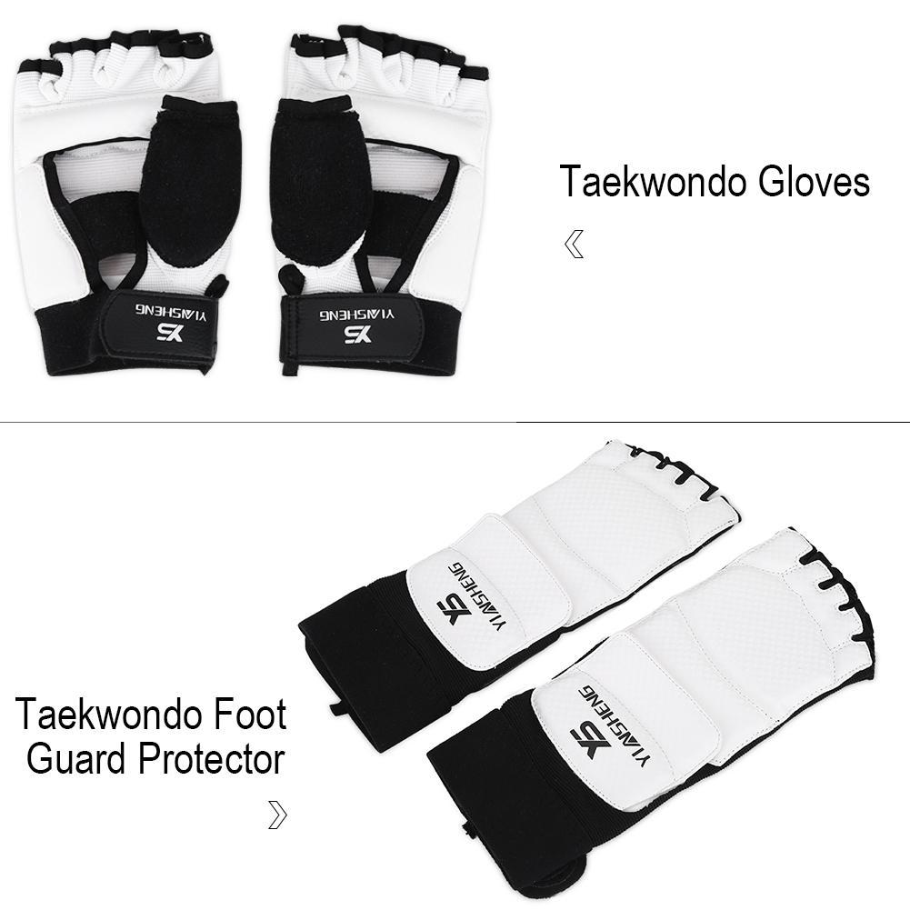 adulto/niños taekwondo sparring mano protector de pie cubierta guantes de boxeo