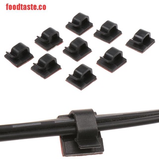 【foodtaste】10pcs/30pcs/50pcs Self-adhesive Wire Bundle Holder Tie Mount C (1)