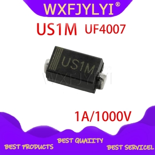100pcs SMD US1M UF4007 1A/1000V SMA recuperación rápida diodo rectificador nuevo