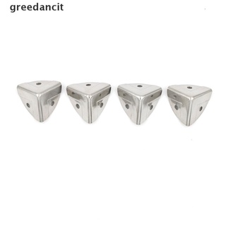 greedancit - soportes de esquina de metal plateado (4 unidades)