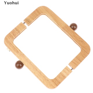 Yuohui bolsa de madera bolso marco hecho a mano bolsa de piezas cierre hebillas monedero manijas MY (7)