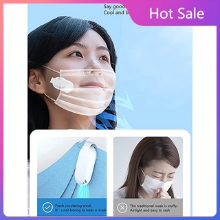 [2021 Caliente] ¡grande!Ventilador personal portátil para cara de aire USB Mini portátil reutilizable transpirable saludable Clip máscara ventilador