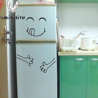 linda pegatina para nevera feliz deliciosa cara cocina refrigerador calcomanía arte (1)