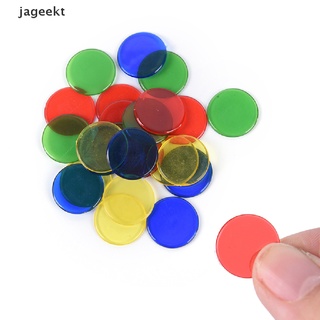 jageekt 50pcs count bingo chips marcadores para bingo juego tarjetas de plástico fichas de póquer 1,5 cm co
