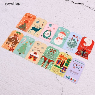 yoyohup 100pcs etiqueta de papel etiqueta de navidad decoración etiquetas colgante regalo regalo tarjeta diy co