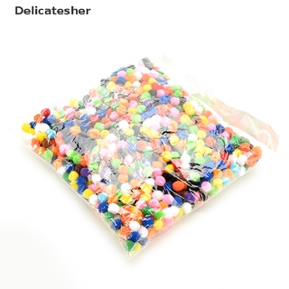 [delicatesher] 1000 piezas de 10 mm de color mezclado suave esponjoso pom poms para niños artesanía caliente