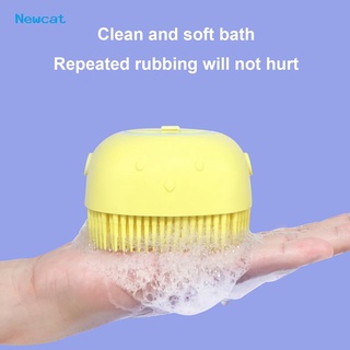 <NEWCAT> Cepillo de baño reutilizable de limpieza profunda de silicona cuerpo exfoliante para baño (7)