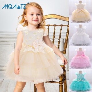 Vestido de ballet recién nacido MQATZ 2021 1 cumpleaños Vestido de niña Flores Princesa Bautismo Vestido de fiesta Vestido de bebé 1-5 años de edad