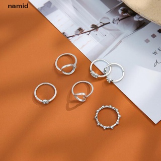 [namid] set de anillos de corazón a la moda 6 piezas anillos de nudillos anillos de unión para mujer joyería [namid]