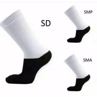 Blanco y negro calcetines de la escuela primaria, escuela media, escuela secundaria poliéster