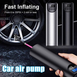 Car Air Pump Tire Inflator Mini Portable Handheld Fast Inflating LED Light USB Charging (1)