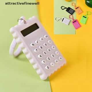 [atractivefinewell] carcasa de plástico de 8 dígitos electrónica mini calculadora llavero color aleatorio pop