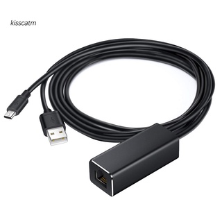 Cable adaptador de red Ethernet Micro USB 2 en 1 para Chromecast Fire TV Stick (2)