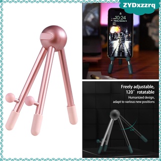 Mini Metal Phone Tripod, Cellphone Tablet Desktop Stand, Adjustable Universal 120 Rotatable Smartphone Storage Holder for 4.7-12.9 Inch Size
