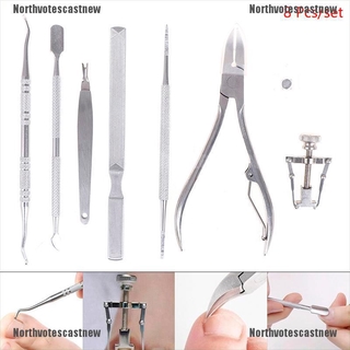 Northvotescaw 8x Kit De herramientas Para pedicura/tratamiento De corrección/uña encarnada/eliminación De pies Nvcn