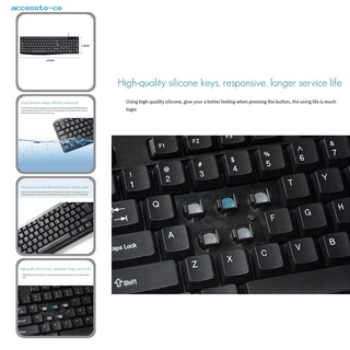 accessto ABS Computer Keyboard 104 Keys Gaming Keyboard with LED Light for Notebook