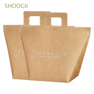 shoogii 2 bolsas de regalo caliente para decoración de bolsas bronceadoras, caja de caramelos creativas, con asas, papel kraft simple