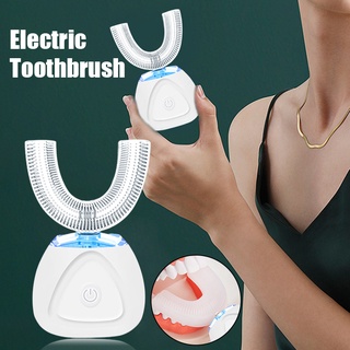 Adult's U Shaped Electric Toothbrush Automatic Whitening Massage Toothbrush 3 Modes USB Rechargeable Cleaning Tool