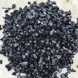 spwholesale 100 g negro natural áspero turmalina mineral piedra curativa joyería accesorio (2)