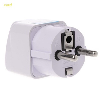 card Universal US EU AU UK to GER AC Power Socket Plug Travel Electrical Charger Adapter Converter