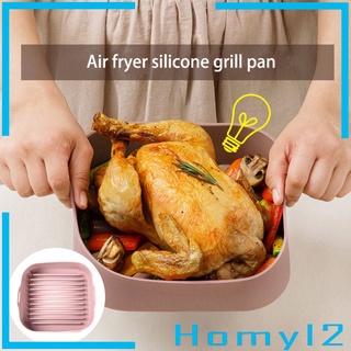 [Homyl2] freidora de aire de silicona olla de alimentos seguros freidoras de aire accesorios de horno No más duro cesta de limpieza después de usar Airfryer reemplazo para forros de papel