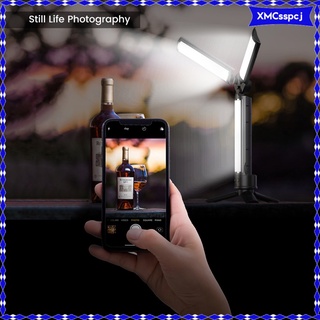 portátil plegable led selfie luz monopie 3 colores 5 niveles brillo